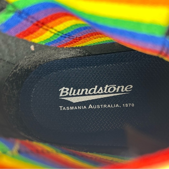 Blundstone 2105 Original Chelsea Rainbow Black Leather Unisex Slip On Boots EUC - Picture 10 of 16